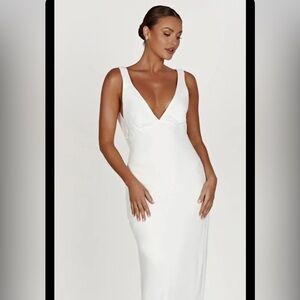 Meshki White Backless Dress